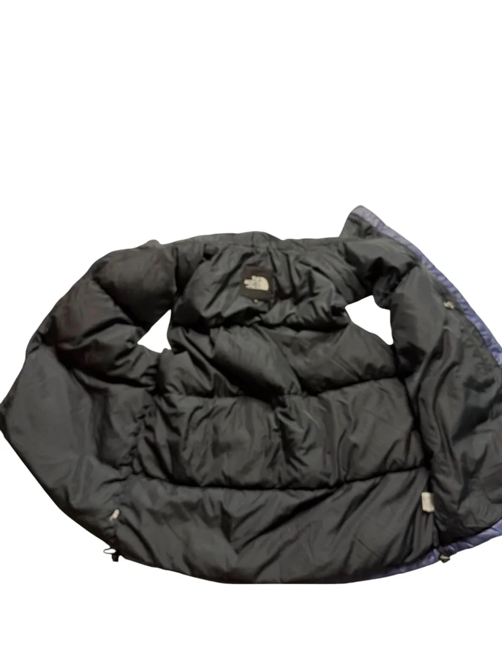 ⁠Pre-owned The North Face Nuptse 700 Down Puffer Vest Men Purple Black Small S